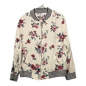 Women’s Grace & Lace floral‎ zip-up jacket, size XL